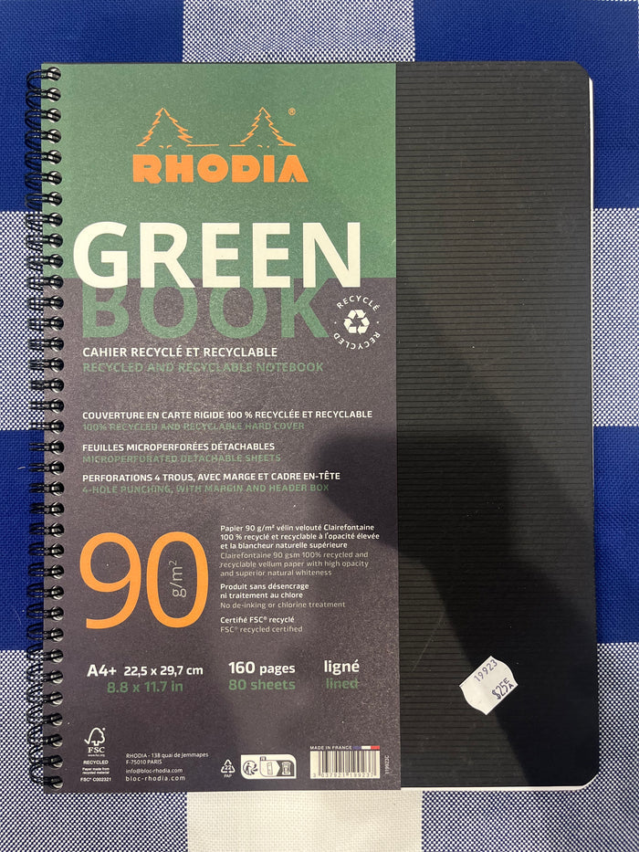 100% recycled and recyclable notebook, made in France by Rhodia - A4+