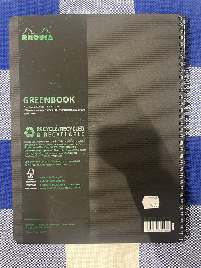 100% recycled and recyclable notebook, made in France by Rhodia - A4+