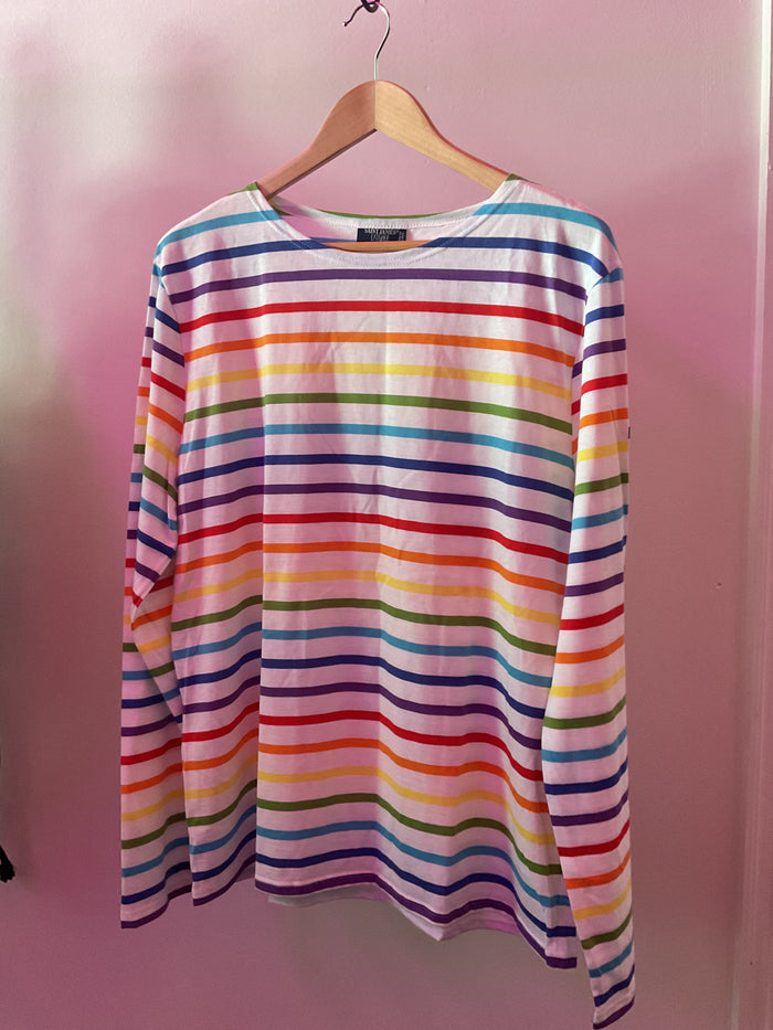 Saint James Multi Coloured Breton Stripe Long-Sleeve T-Shirt