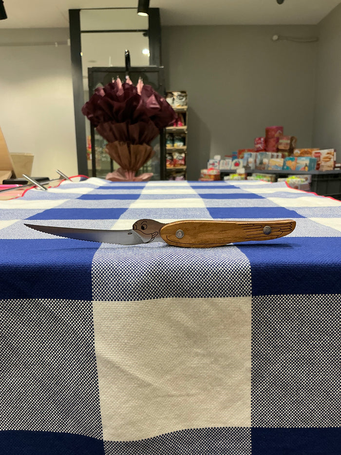 Roger Orfèvre Ducky tomato knife with olive wood handle