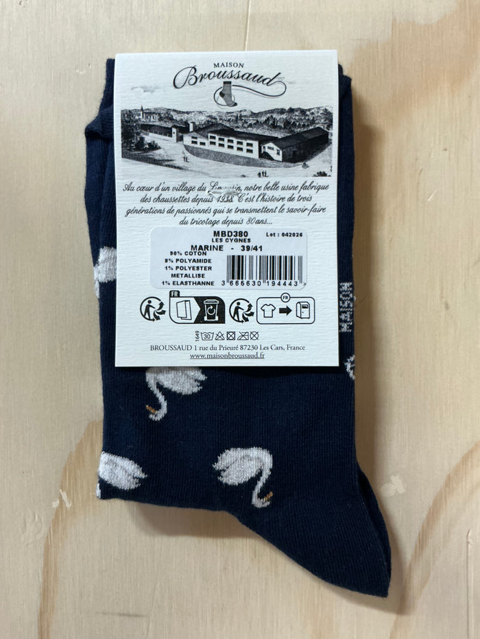 Swan (Cygnes) ankle socks by Maison Broussaud