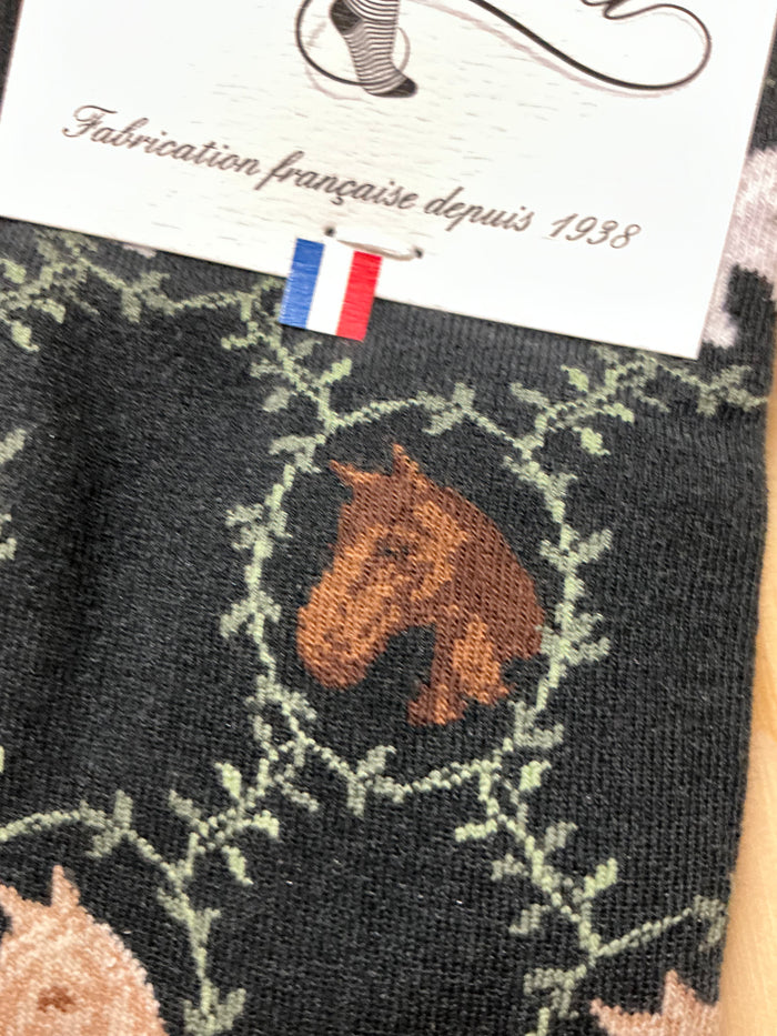 Horse (Chevaux) ankle socks by Maison Broussaud
