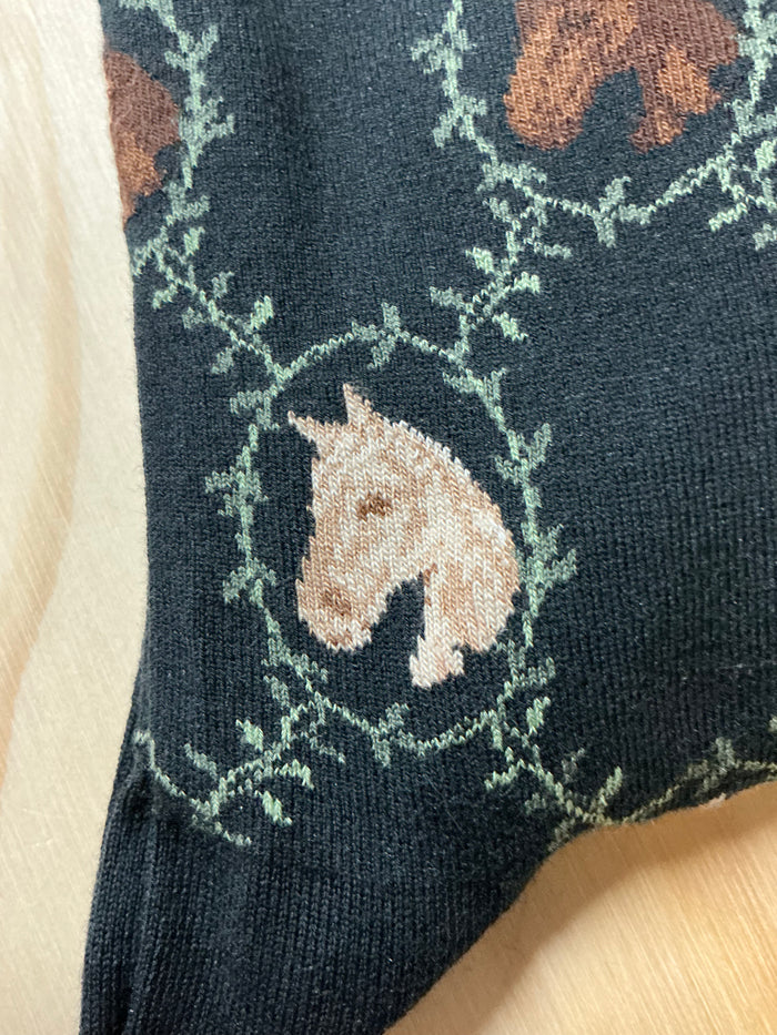 Horse (Chevaux) ankle socks by Maison Broussaud