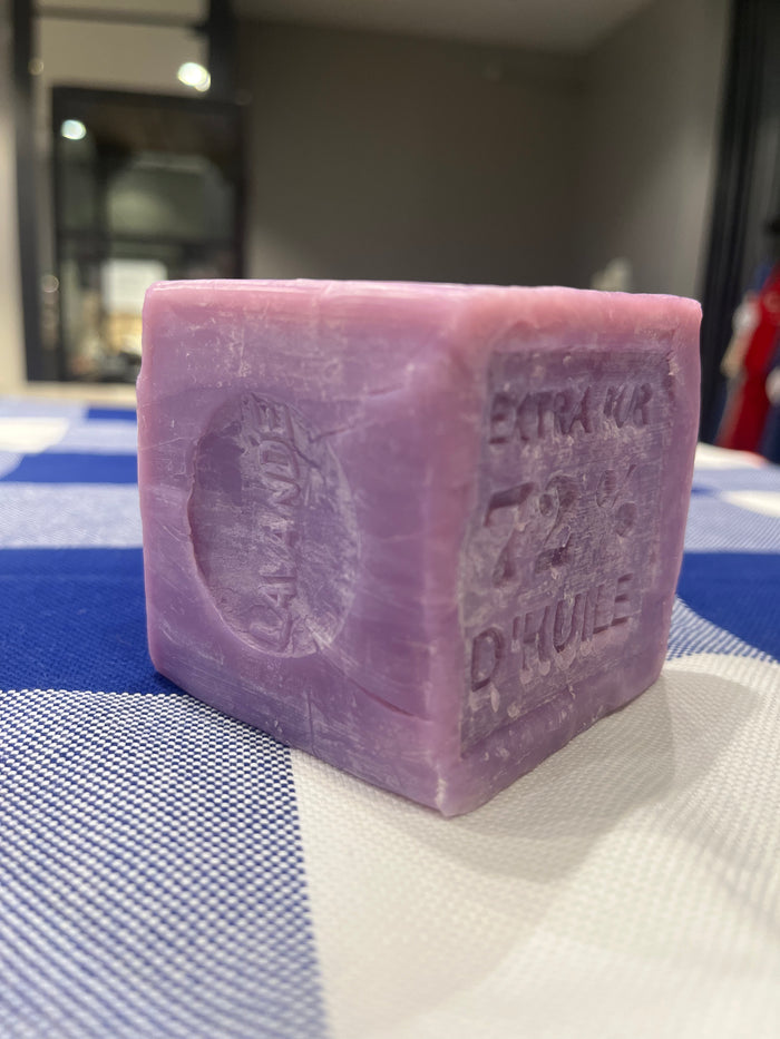 Savon de Marseille Square block of Marseille Lavender Soap, 300g