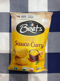 Brets Crinkle Cut Curry Flavoured Potato Chips (Saveur Sauce Curry), 125g
