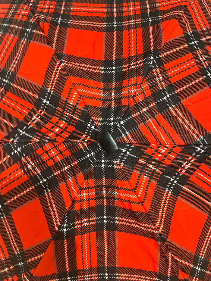 Guy de Jean tartan compact mini umbrella