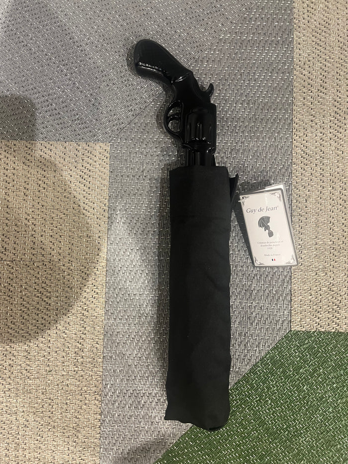 Guy de Jean ‘revolver’ black compact sun and rain umbrella