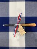 Roger Orfèvre baguette knife with olive wood handle