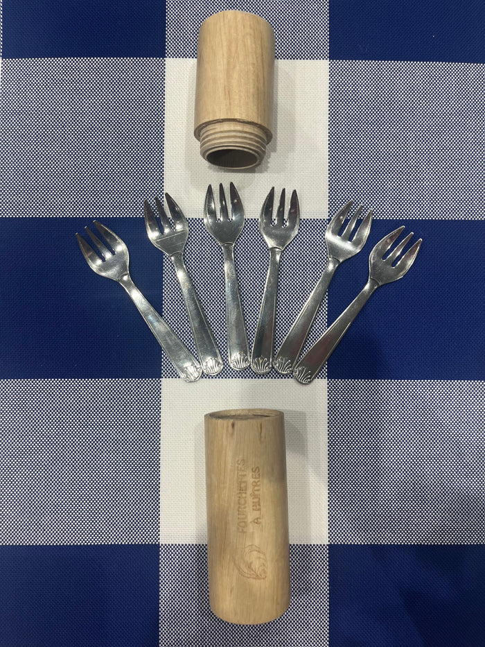 Roger Orfèvre 6 piece oyster fork set