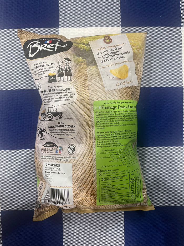 Brets Crinkle Cut Cream Cheese and Herb Chips 125g
