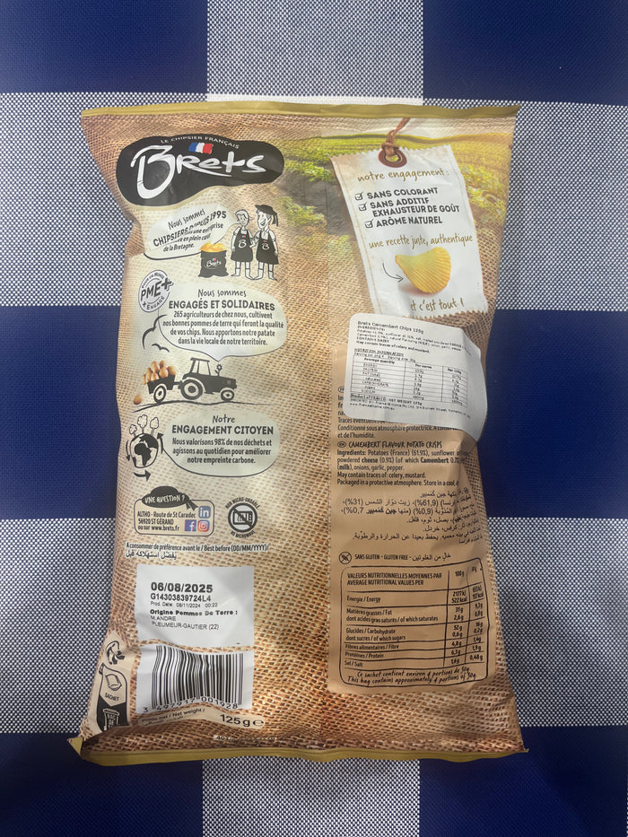 Brets Camembert Cheese Chips 125g