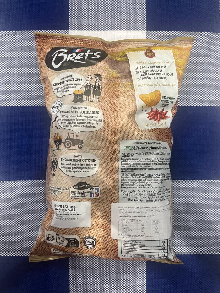 Brets Goats Cheese and Espelette Pepper Chips 125g