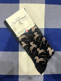 Zebra black socks by Maison Broussaud