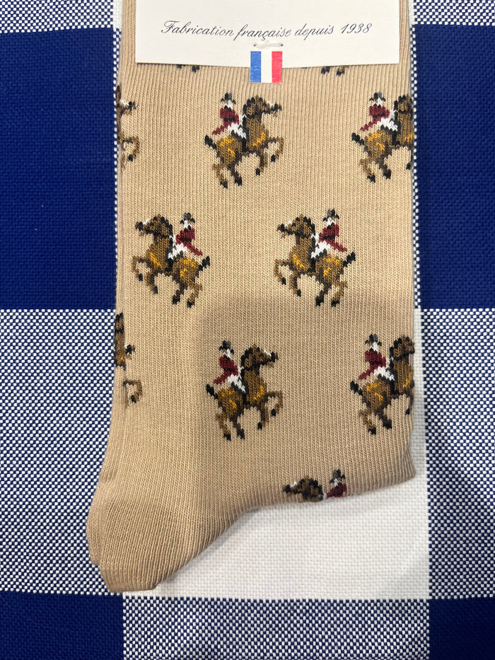 Cavalier ecru socks by Maison Broussaud