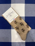 Cavalier ecru socks by Maison Broussaud