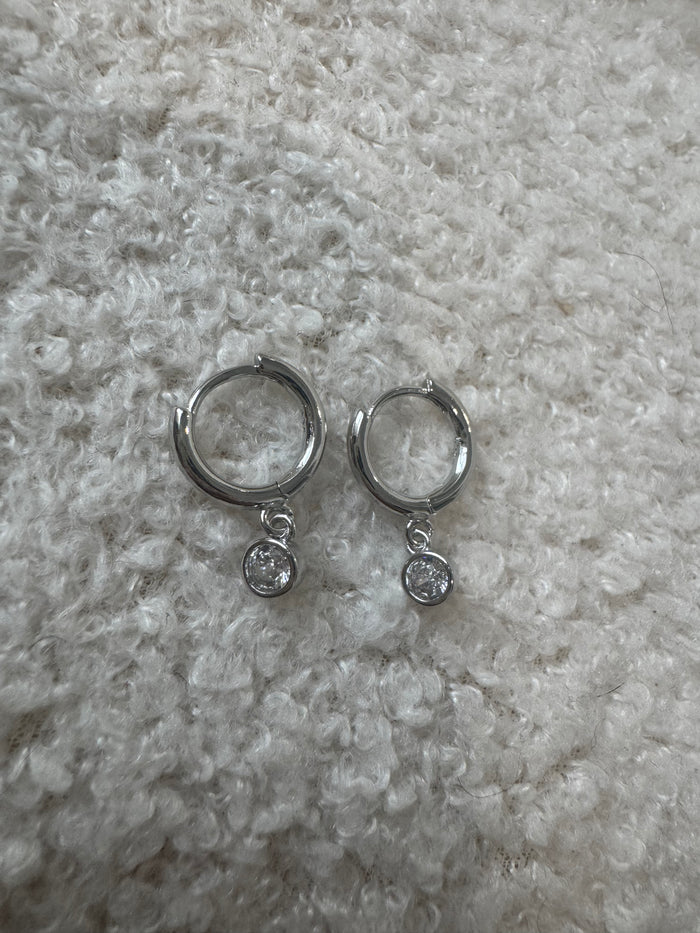 Diamond Huggie Hoops