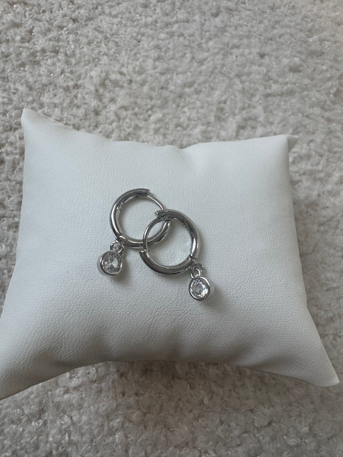 Diamond Huggie Hoops