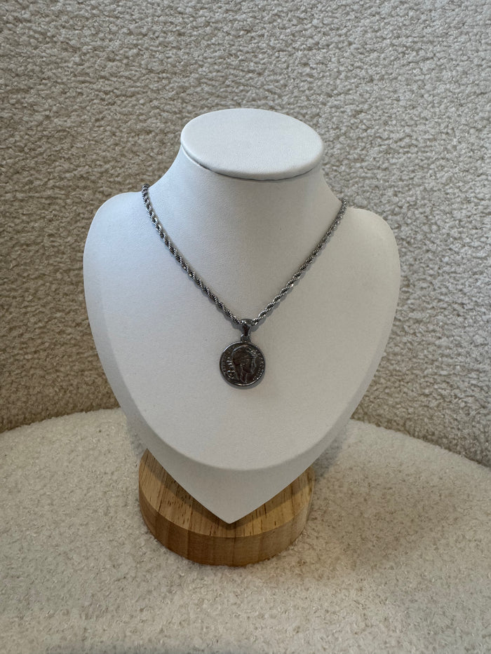 Vintage Coin Pendant Necklace