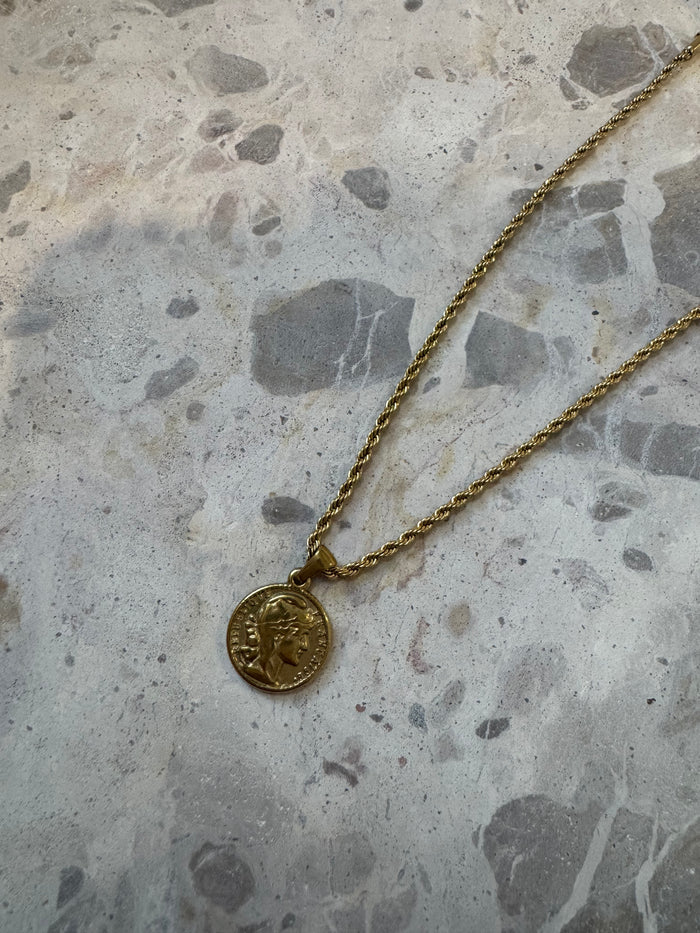 Vintage Coin Pendant Necklace