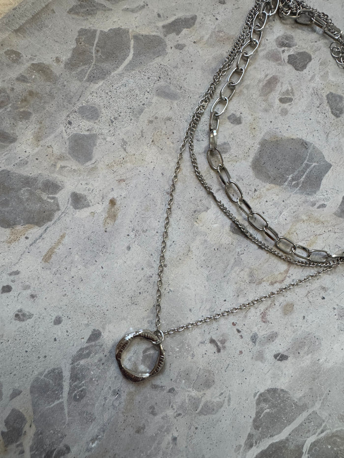 Silver Layered Necklace