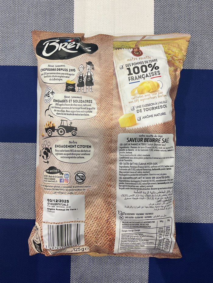 Brets Crinkle Cut Salted Butter Chips 125g