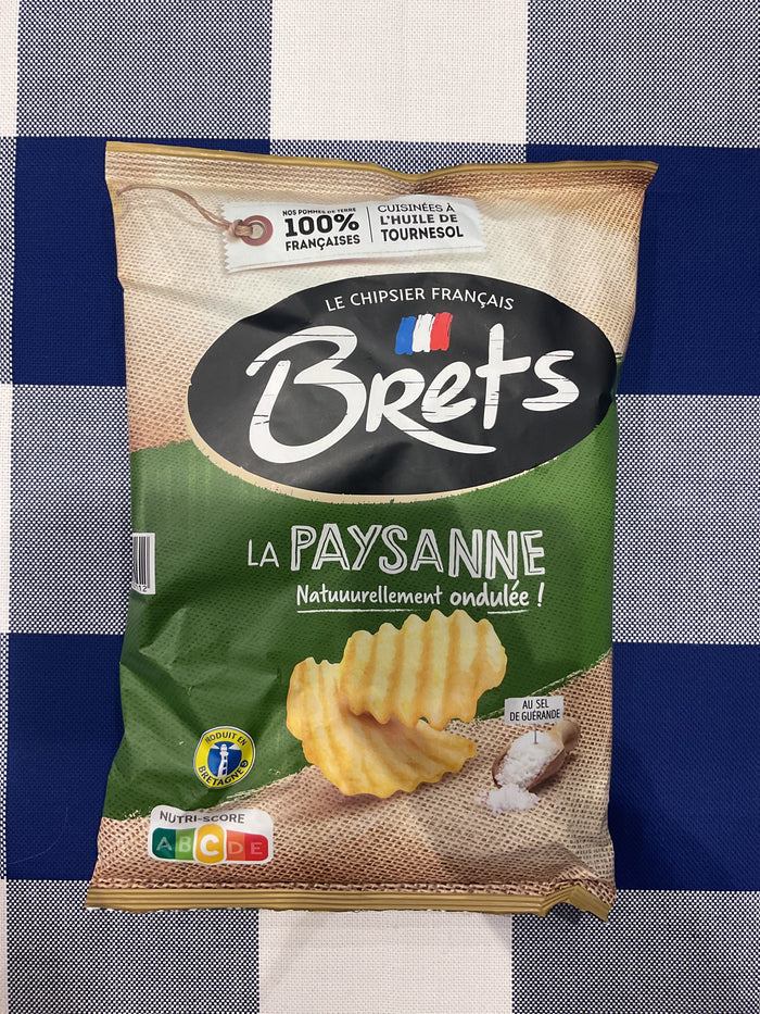 Brets Rustic Style Crinkle Cut Chips with Sel de Guérande salt 125g
