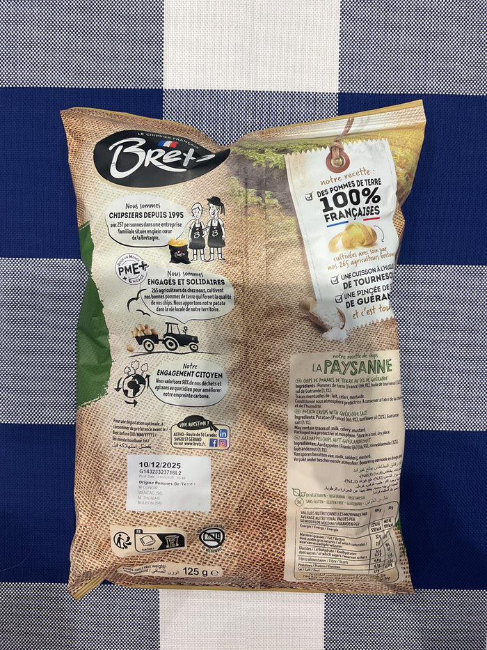 Brets Rustic Style Crinkle Cut Chips with Sel de Guérande salt 125g