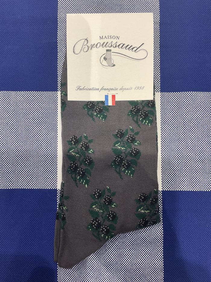 Blackberry grey socks by Maison Broussaud