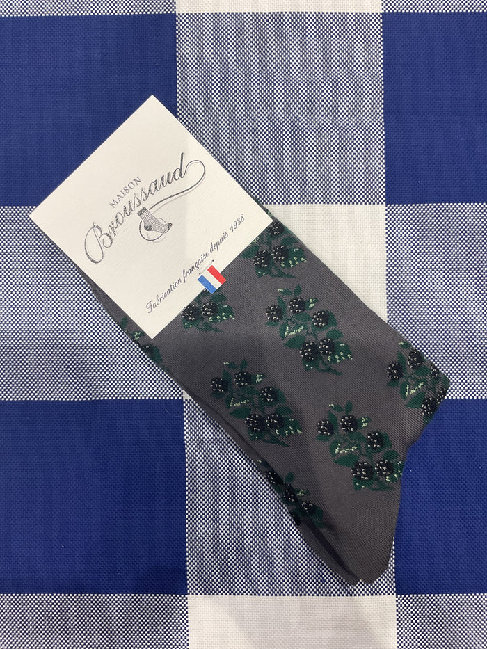 Blackberry grey socks by Maison Broussaud