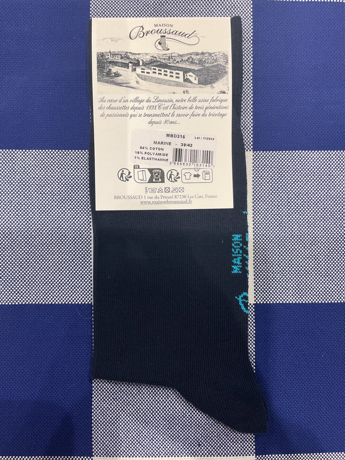 Perfect parrot navy socks by Maison Broussaud