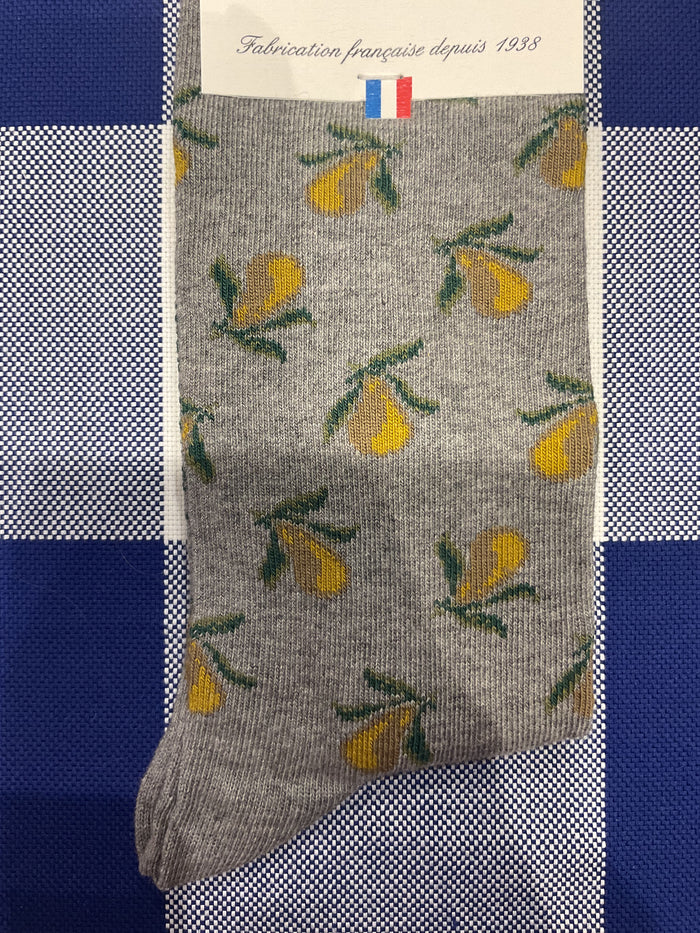 Nice pear (😉) grey socks by Maison Broussaud