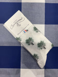 Olive tree white socks by Maison Broussaud