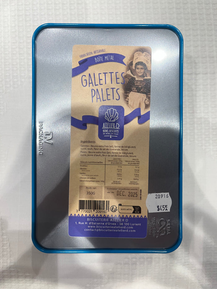 Atelier D French Butter Biscuits, ‘Crayfish’ tin, 350g