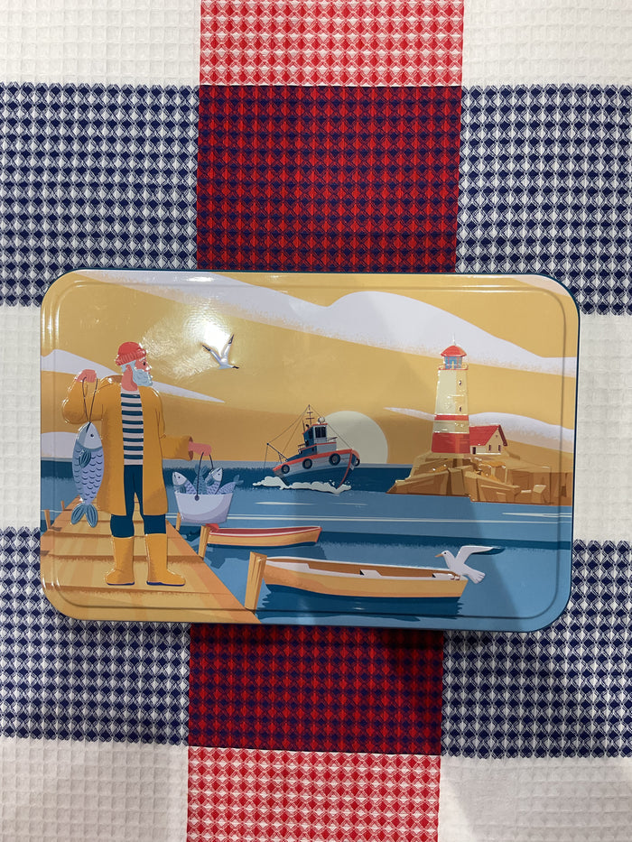 Atelier D Butter Biscuits, Fisherman and lighthouse tin, 350g