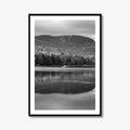 Loon Lake Black and White Fine Art Photo Print, Adirondack Mountains Poster