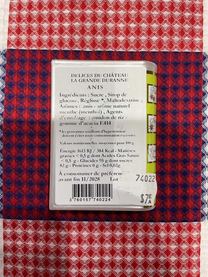 Aniseed Drops by Les Délices du Château La Grande Duranne, 43g