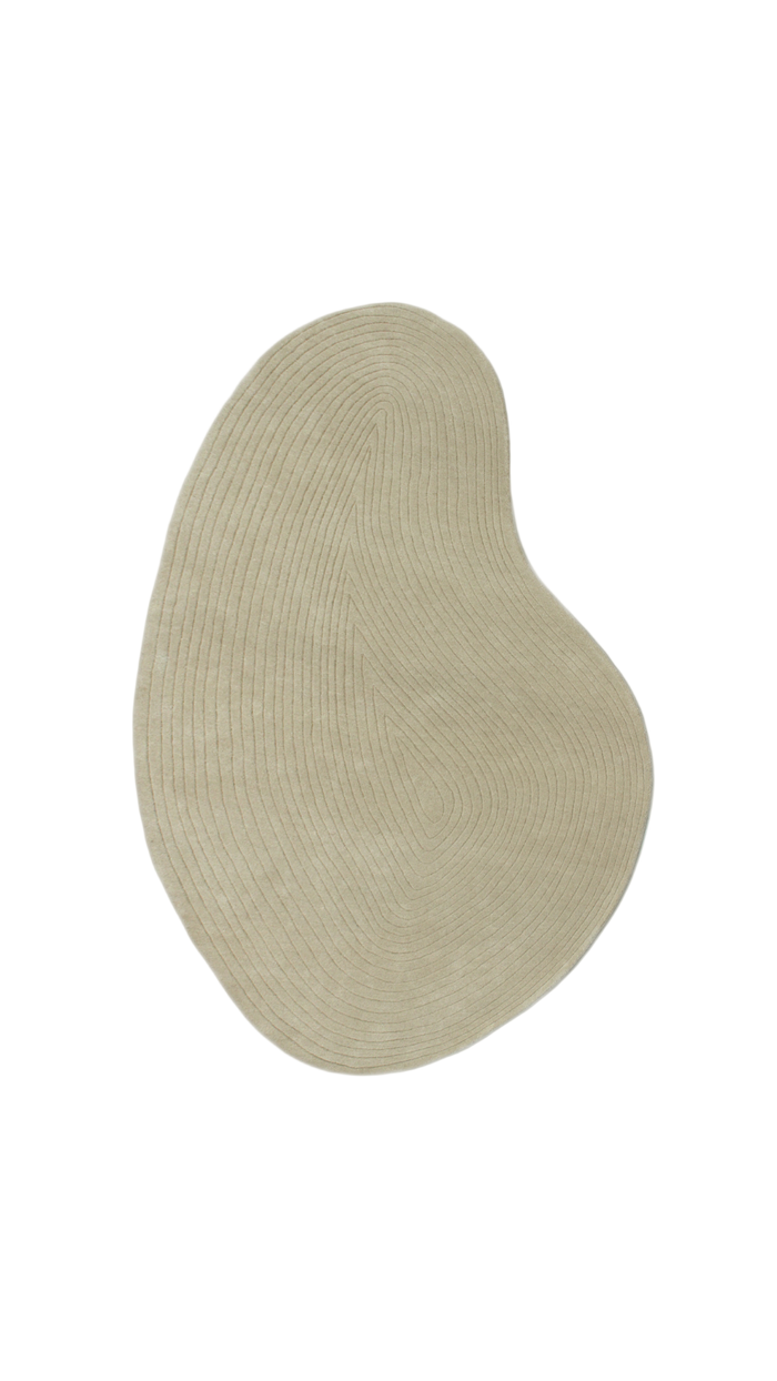 ARD 01 Beige Wool Rug - Hand-tufted