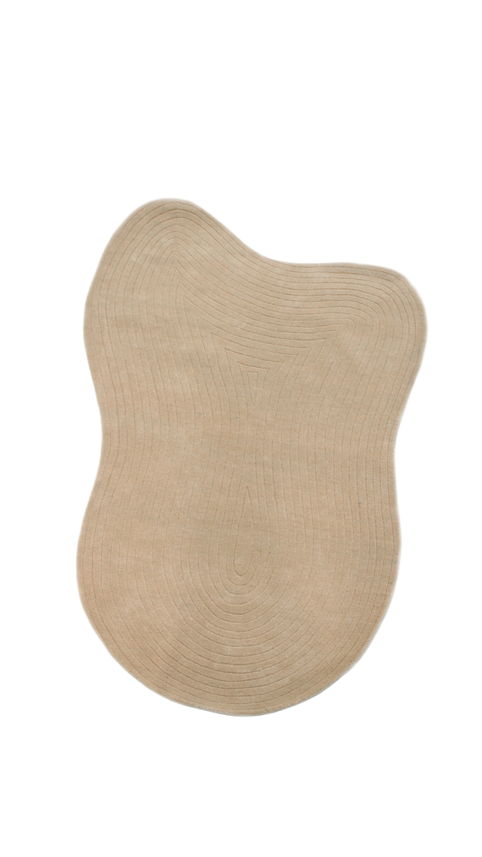 ARD 02 Peach Wool Rug - Hand-tufted