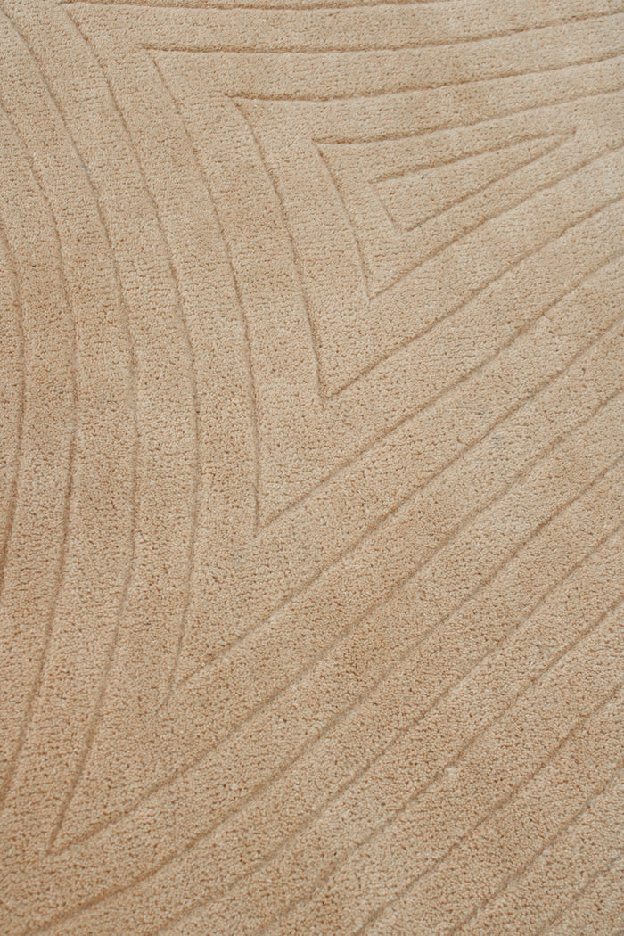 ARD 02 Peach Wool Rug - Hand-tufted