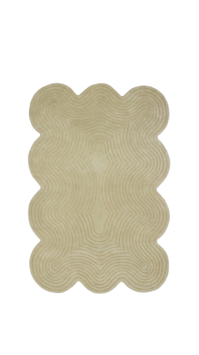 ARD 03 Beige Wool Rug - Hand-tufted