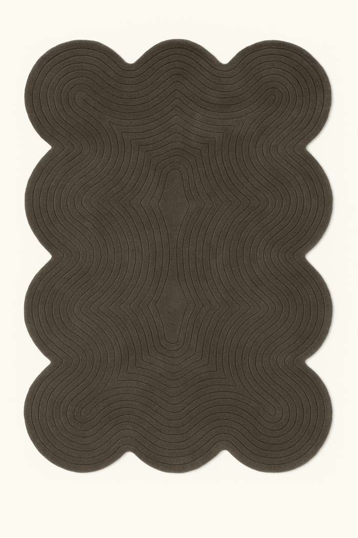 ARD 03 Wool Rug Brown - Hand-tufted