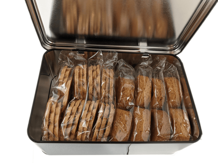 Atelier D Butter Biscuits, Blue 2CV Car and lighthouse tin, 350g