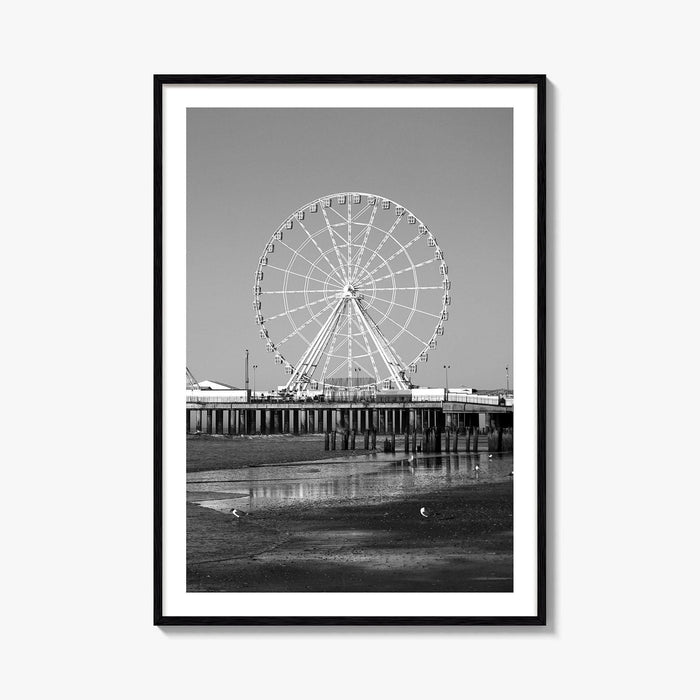 Atlantic City Black and White Fine Art Photo Print, New Jersey Poster, Jersey Shore