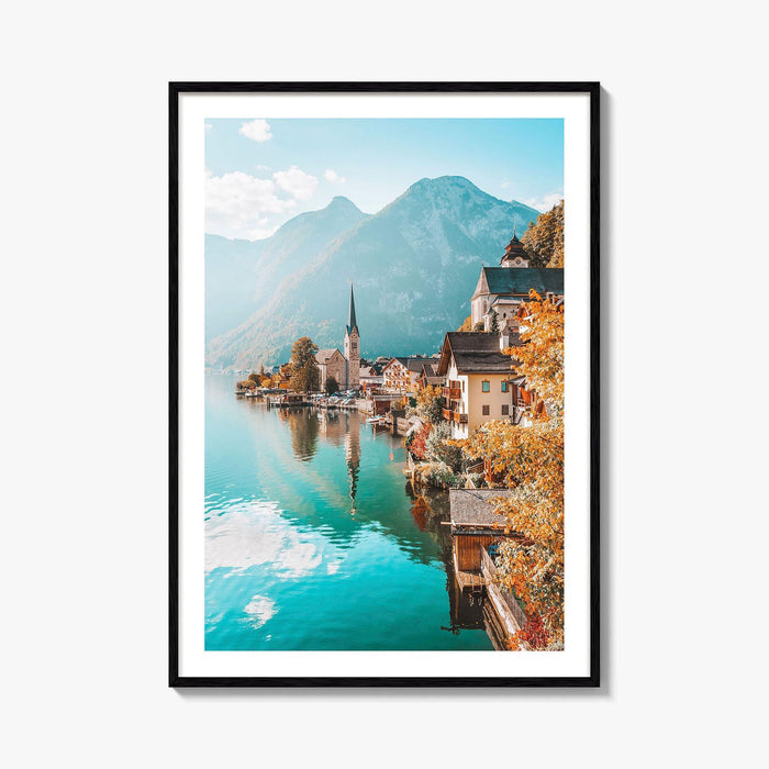 Hallstatt Fine Art Photo Print, Austria, Austrian Alps, Autumn Landscape Poster, Wall Decor