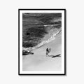 Bali Black and White Fine Art Photo Print, Indonesia Surf Beach Wall Decor Poster