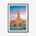 Bangkok Fine Art Photo Print, Wat Arun Temple, Chao Phraya River, Thailand Wall Poster