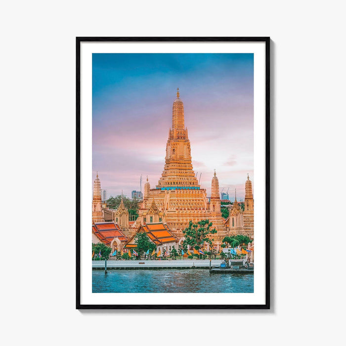 Bangkok Fine Art Photo Print, Wat Arun Temple, Chao Phraya River, Thailand Wall Poster