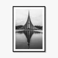 Dhaka Black and White Fine Art Photo Print, National Martyrs' Memorial, Bangladesh Poster