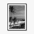 Barbados Black and White Fine Art Photo Print, Caribbean Beach Landscape Poster