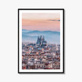Barcelona Skyline Fine Art Photo Print, Sagrada Familia, Catalonia Spain Wall Decor Poster